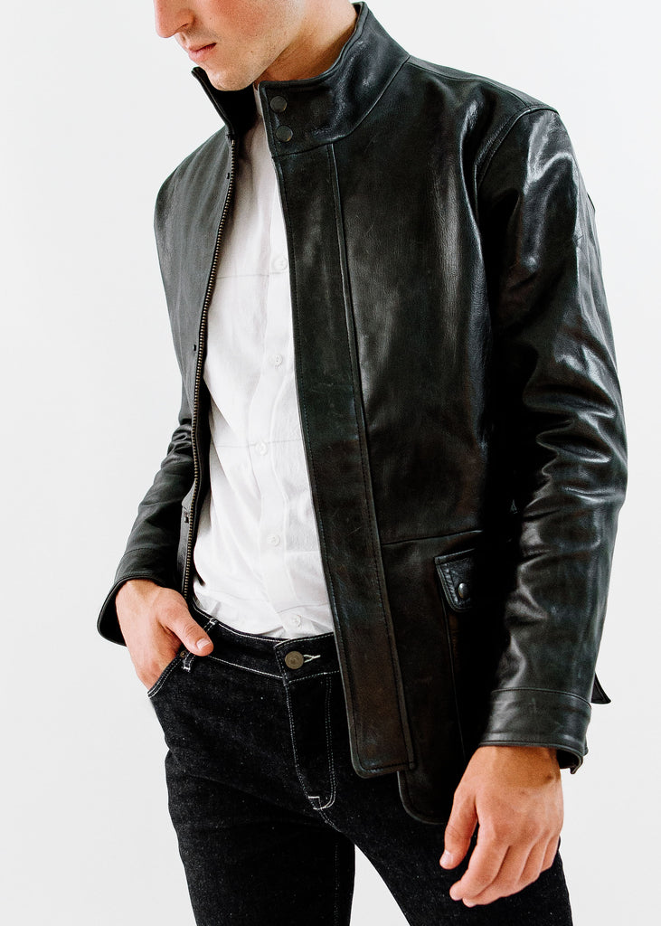 Morris Hunting Coat in Midnight Black, Made by Hencroft