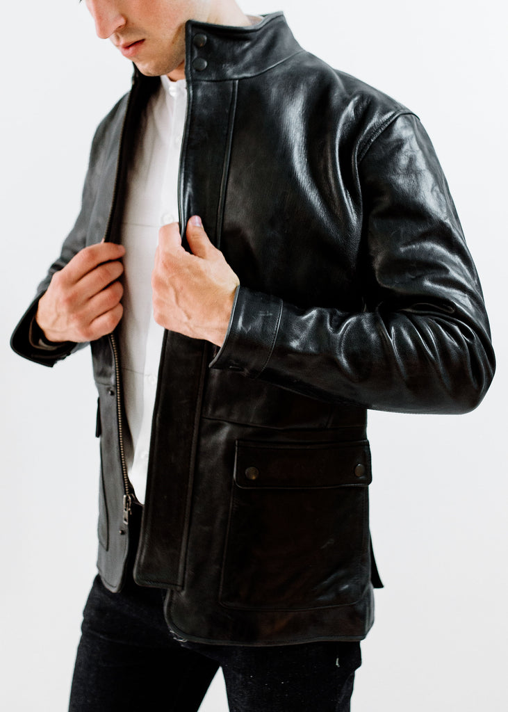 Morris Hunting Coat in Midnight Black, Made by Hencroft
